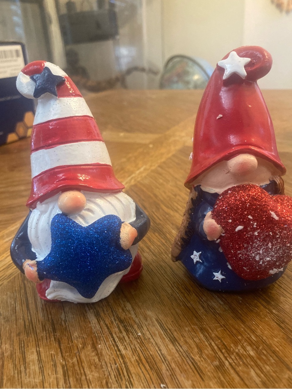 Patriotic Gnome Figurine Set - Red, White & Blue